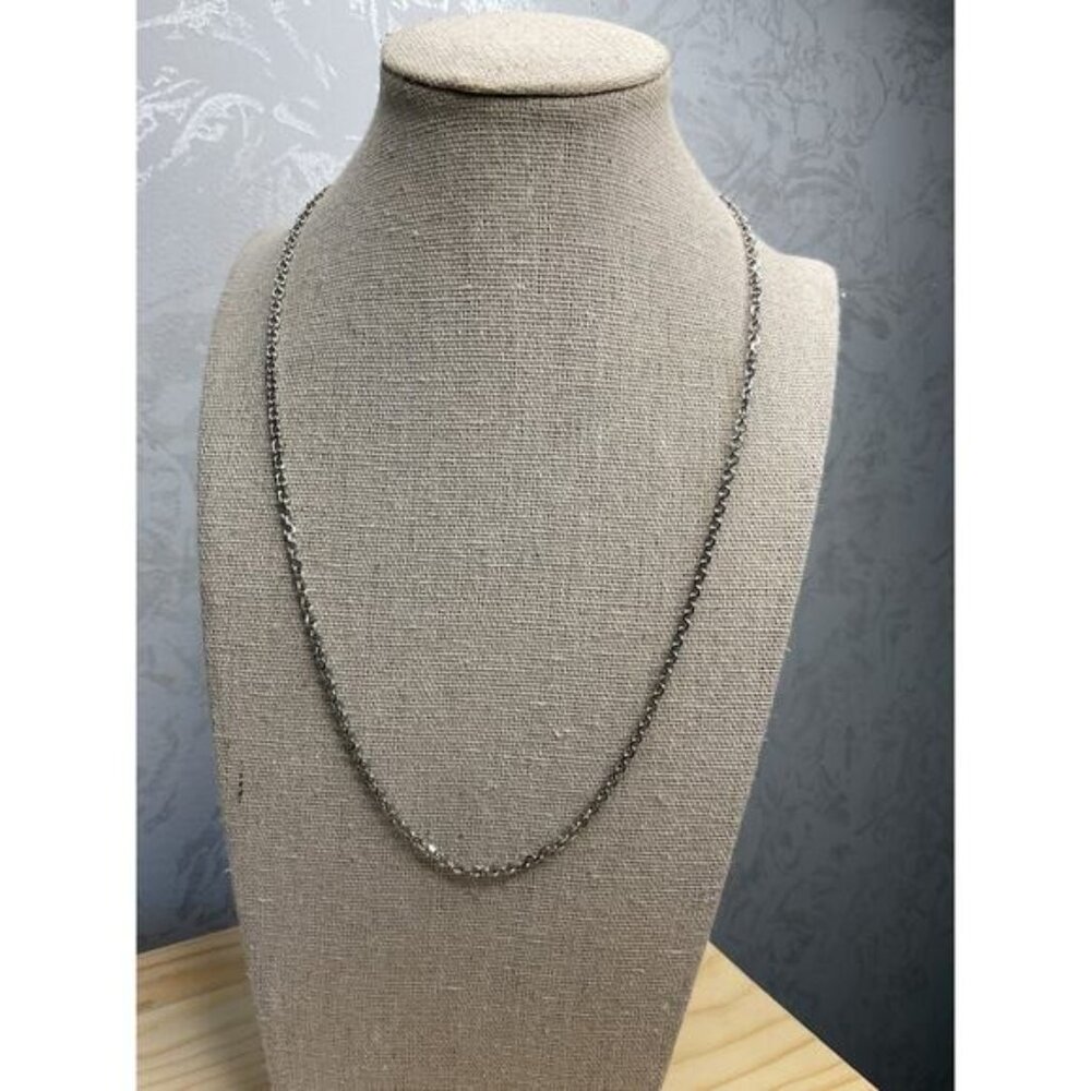 20" Silver Tone Necklace Unisex Stylish Chain Jewelry